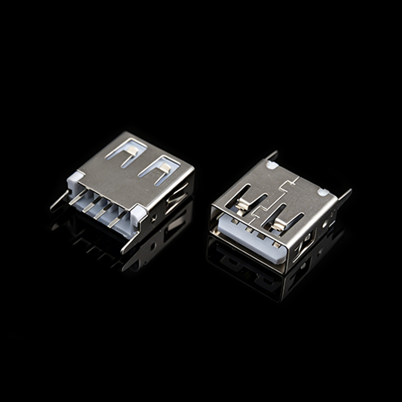TS-T003048-194 13mm 직각 USB 수직 DIP 암형 콘센트