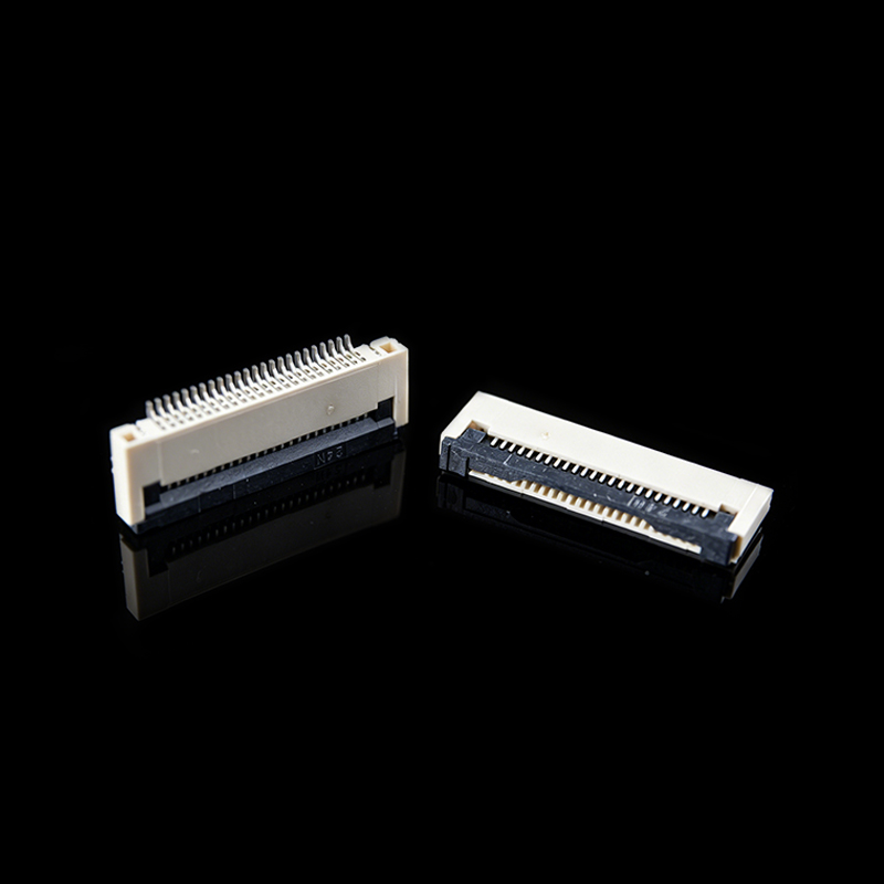 TS-Q024039 FPC 0.5mm 피치 수평 플립락 하단 접촉 케이블 커넥터
