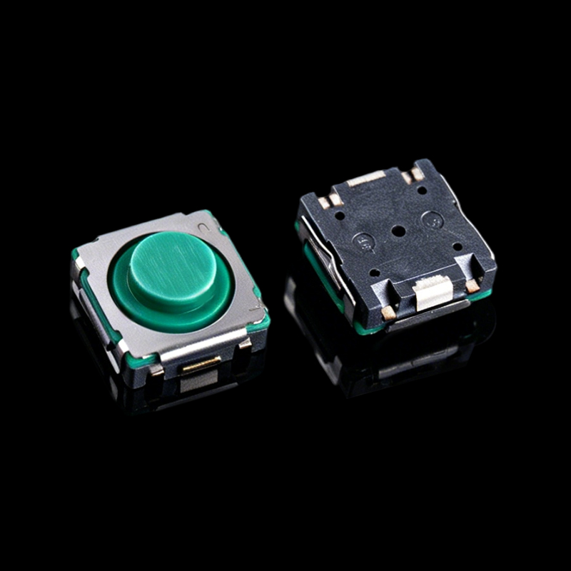 TS-F014001 8.5×8.5×3.95mm 실리콘 촉각 스위치, 랩 리드, 녹색 헤드