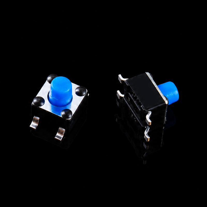 촉각 스위치 TS-D001172 4.5×4.5, 파란색 실리콘 액추에이터, 4핀 SMD