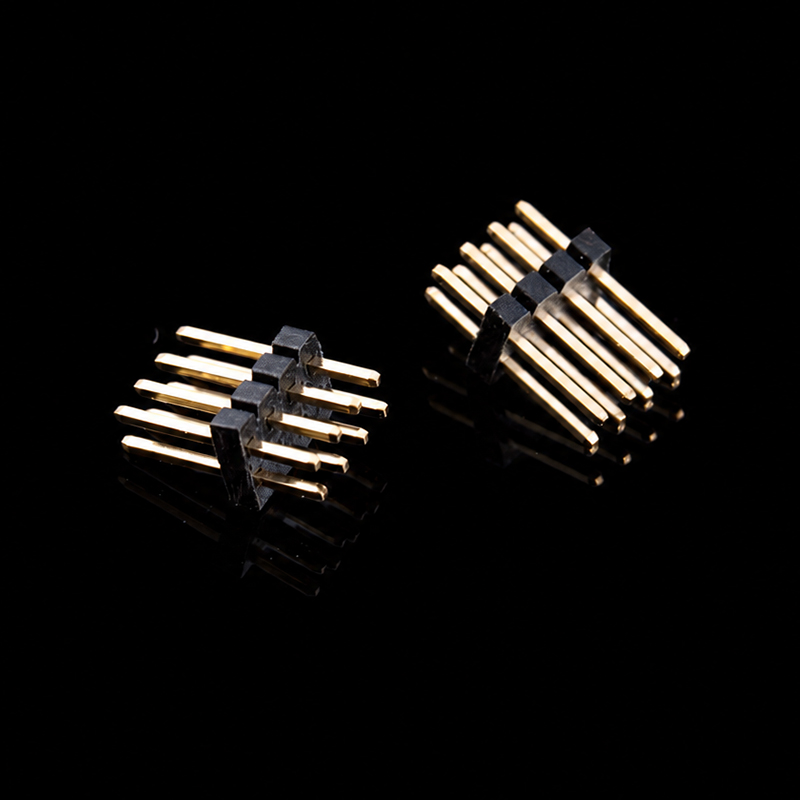 TS-Q007015 1.27mm 피치 이중 행 직선 핀 헤더, 2 x 4핀