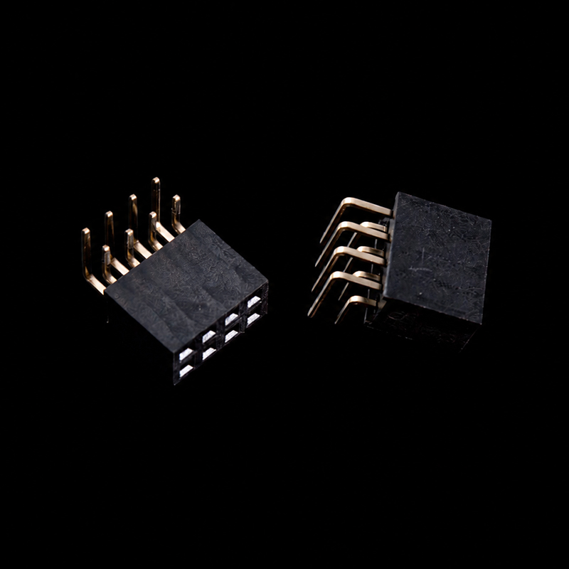 TS-Q005335 2.54mm 피치 이중 행 직각 암 헤더, 2 x 4핀