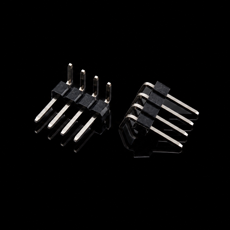 TS-S011232 2.54mm 피치 단일 행 직각 핀 헤더, 1 x 4핀